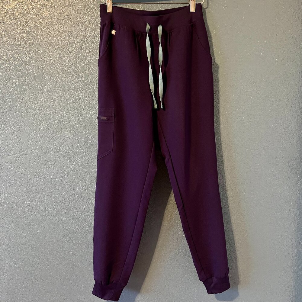 Figs Women XS Zamora Jogger Scrub Pants Purple Jam